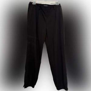 Trouve black dressy joggers pants zipper side and front side pockets